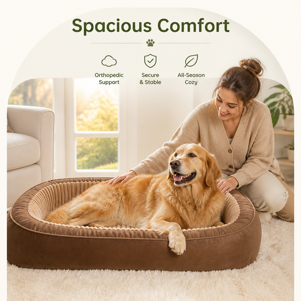 DogBedHouse Orthopedic Extra-Large Non-Slip Dog Bed