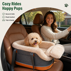 DogBedHouse Polyester Armrest Nest & Organizer Pet Car Seat (Center Console Fit)
