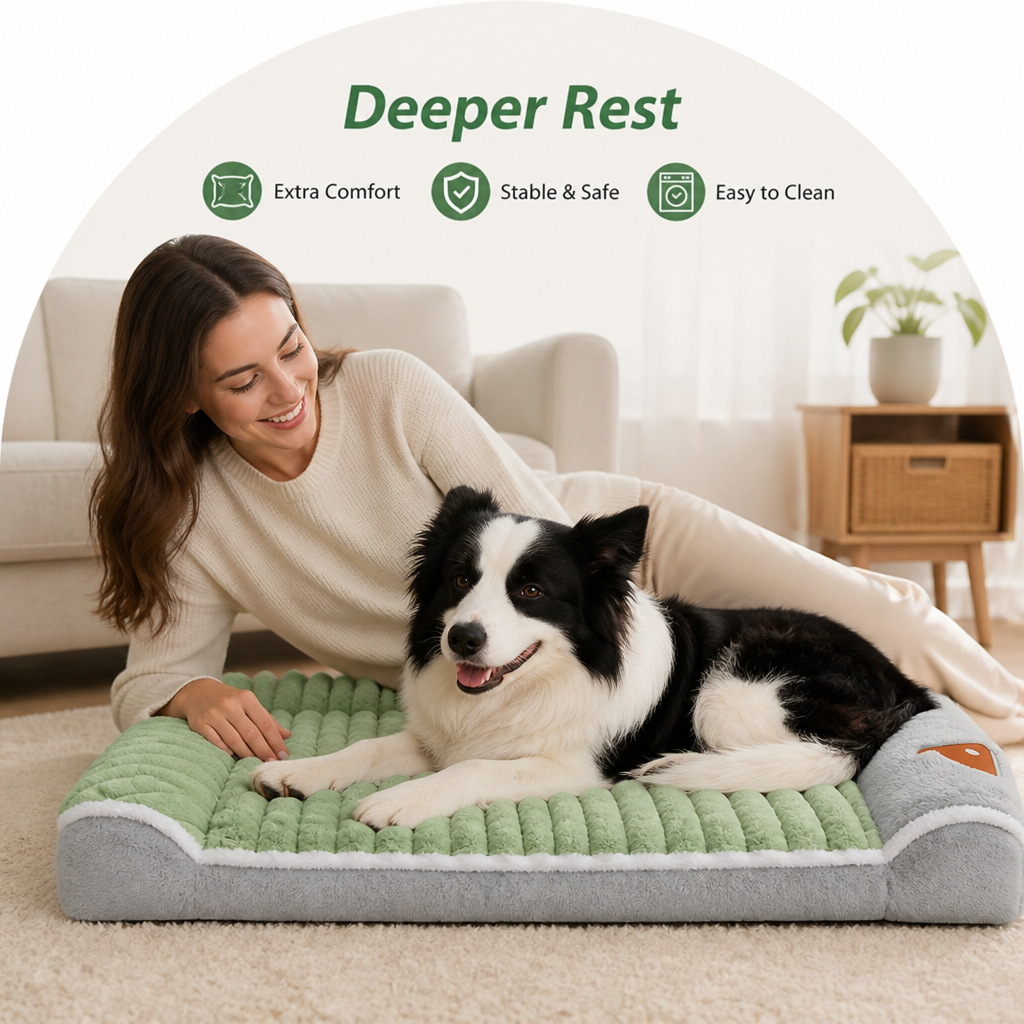 DogBedHouse Thickened Pillow & Anti-Skid Dog Bed (Detachable Cover)