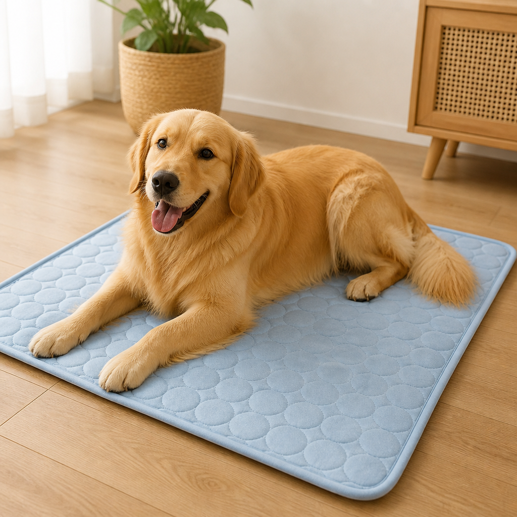 DogBedHouse Breathable Polyester Cooling Mat (Washable Cover)