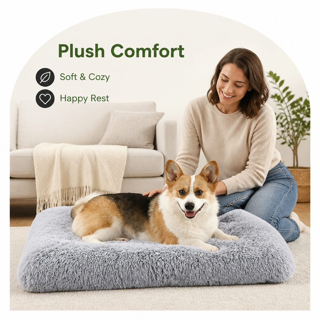 DogBedHouse Cozy Plush & Detachable Cover Dog Bed