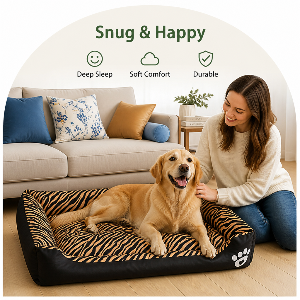 DogBedHouse Cozy Plush & Washable Dog Bed