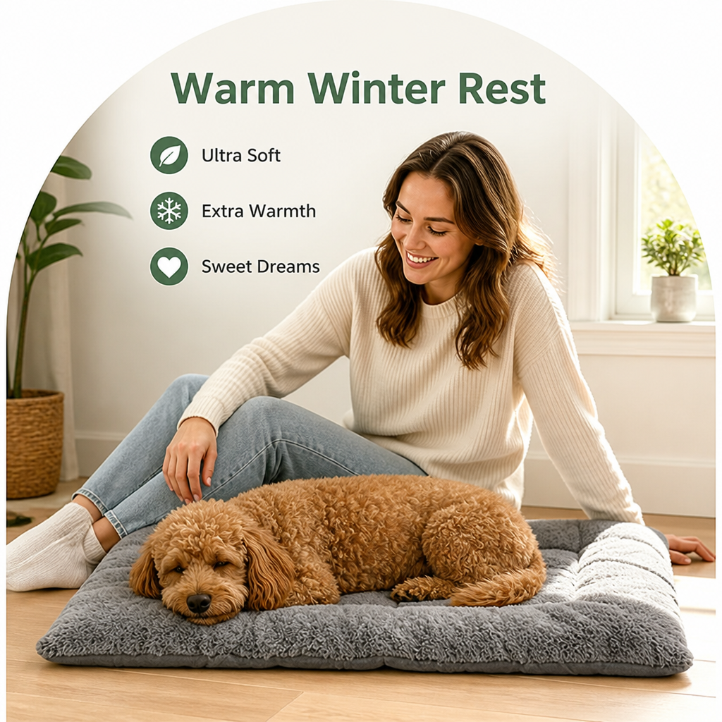 DogBedHouse Plush Polyester & Insulated Fill Dog Bed