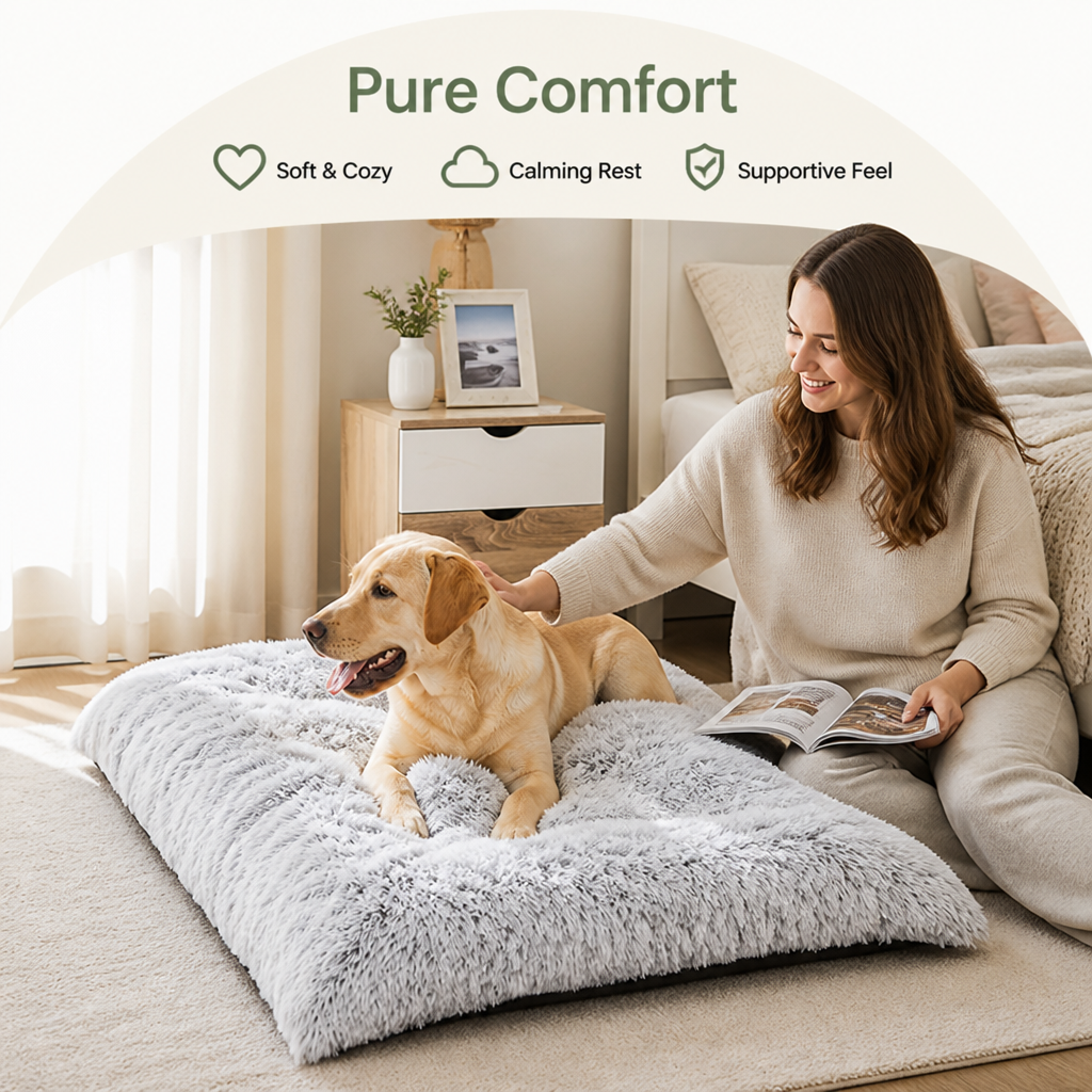 DogBedHouse Gradient Plush Fleece Dog Bed