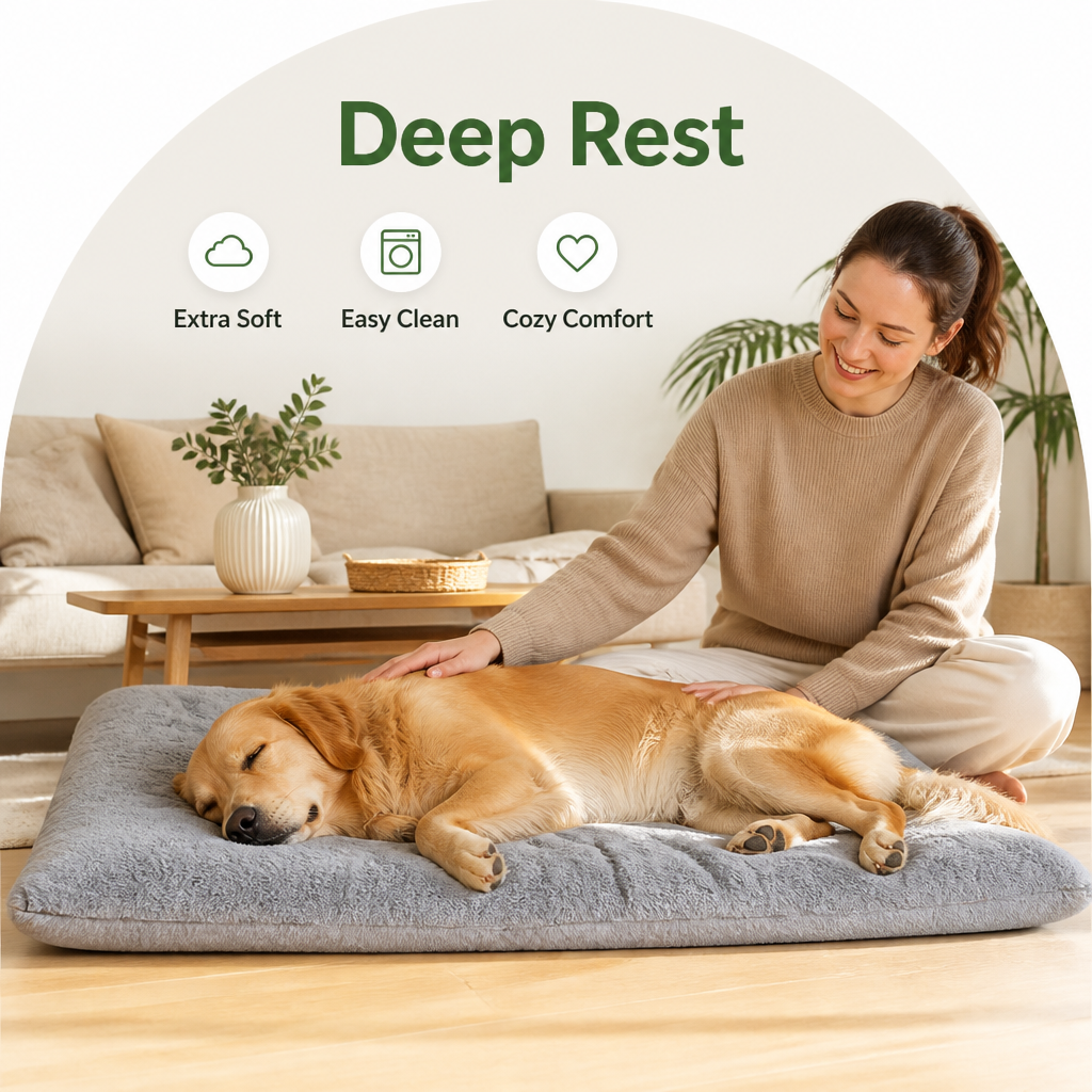 DogBedHouse Fleece-Filled & Washable Dog Bed (Large)