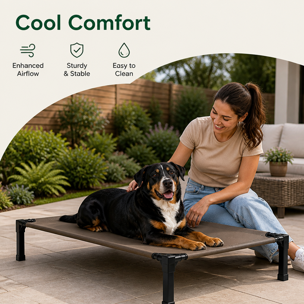 DogBedHouse Elevated Washable Breathable Mesh Dog Bed
