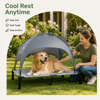 DogBedHouse Elevated Cooling Portable Nylon Dog Cot