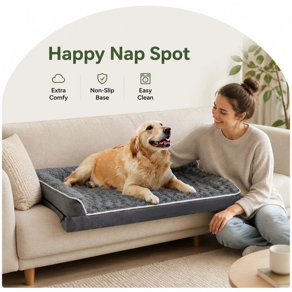 DogBedHouse Non-Slip & Removable Cover Dog Sofa Bed