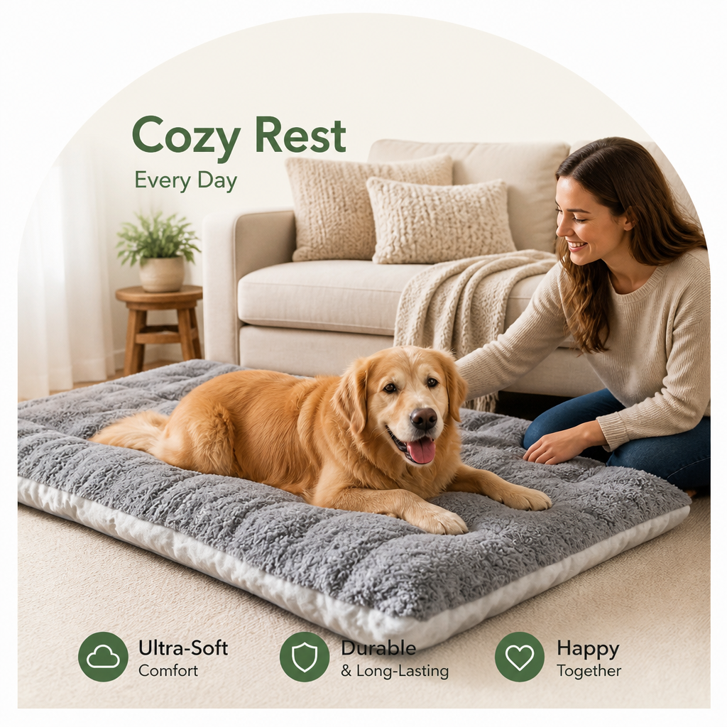DogBedHouse Extra-Large Ultra-Soft Polyester Dog Bed