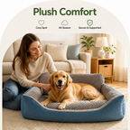 DogBedHouse Plush High-Back & Thick Padding Pet Sofa Bed