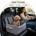 DogBedHouse Breathable & Washable Dog Car Seat (Built-In Safety Belt)