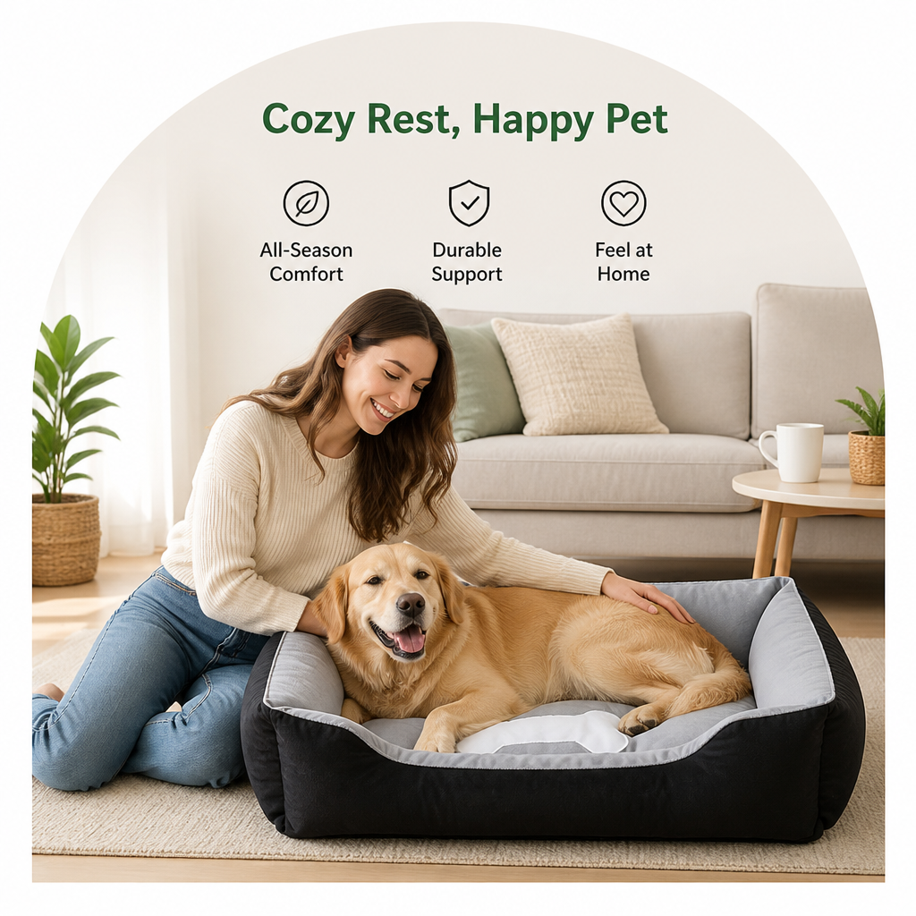 DogBedHouse All-Season High-Resilience Dog & Cat Bed