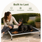 DogBedHouse Chew-Proof Aluminum Frame Elevated Dog Bed (Indoor/Outdoor)