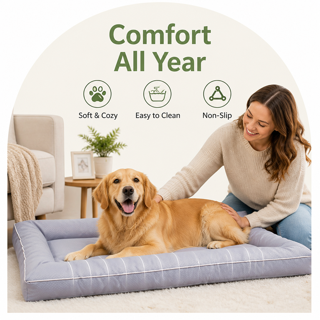 DogBedHouse All-Season Polyester & Non-Slip Dog Bed