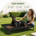 DogBedHouse Elevated Iron Frame & Breathable Dog Bed (No Filler)