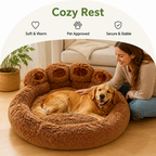 DogBedHouse Bear Paw Plush & Non-Slip Dog Bed