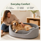 DogBedHouse Washable Double-Sided All-Season Dog Bed (Detachable Mat)