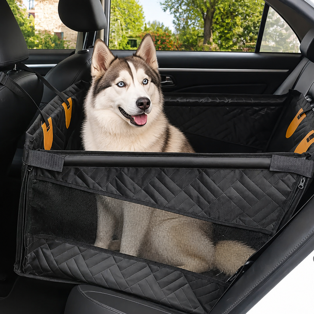 DogBedHouse Hard Base & Rear Expanders Car Seat Cover (Large)
