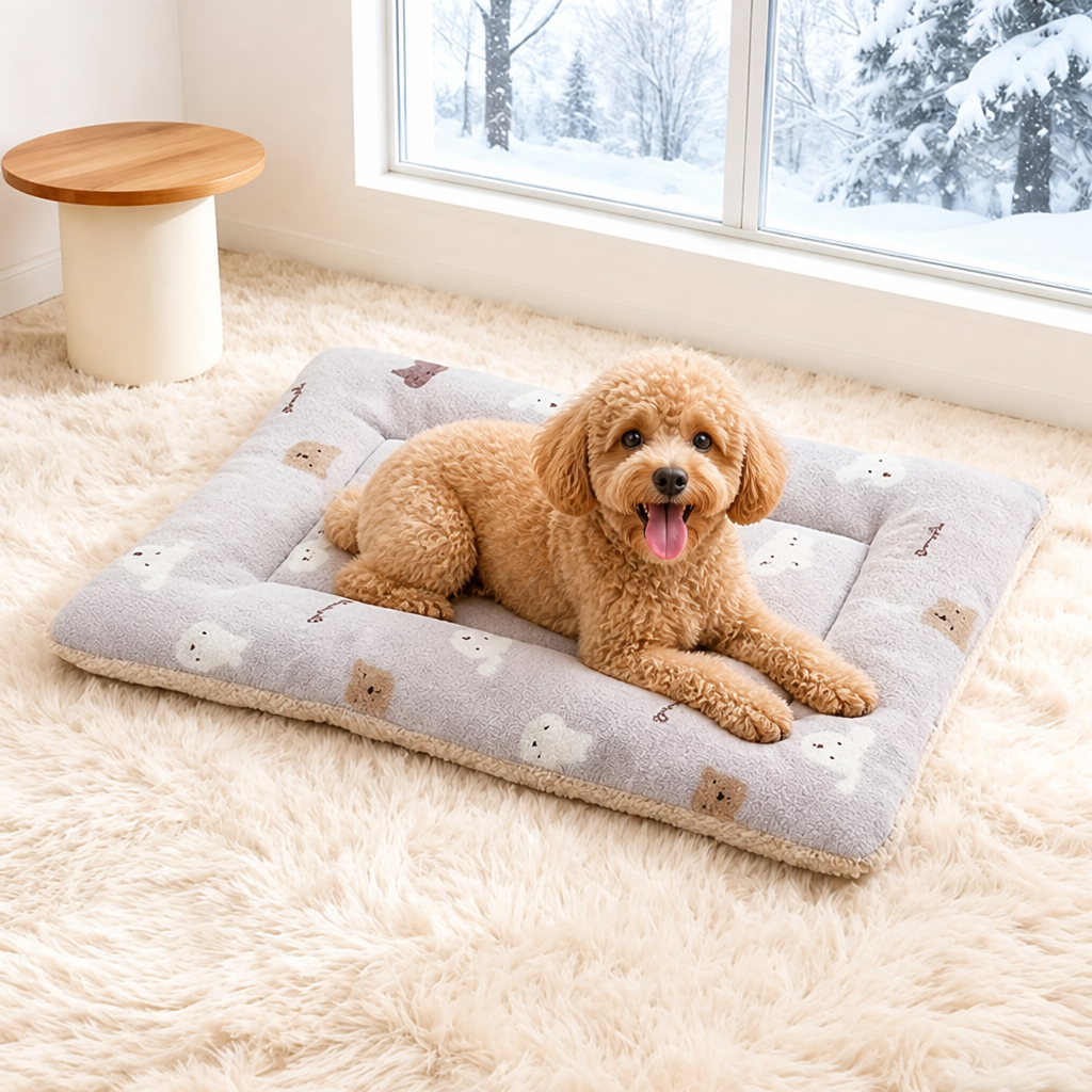 DogBedHouse Double-Sided Fleece & Machine Washable Dog Bed