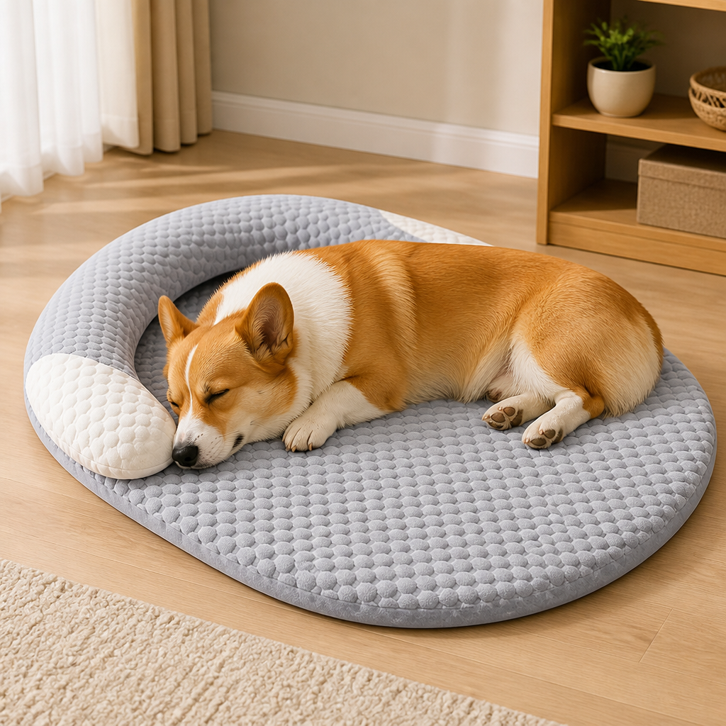 DogBedHouse Cooling Breathable Raised-Neck Dog Bed (Washable)