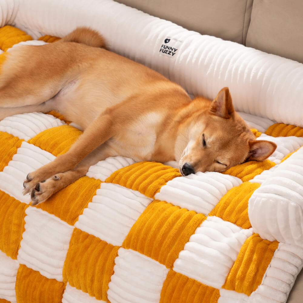 Cozy Check Cuddle Couch Bed