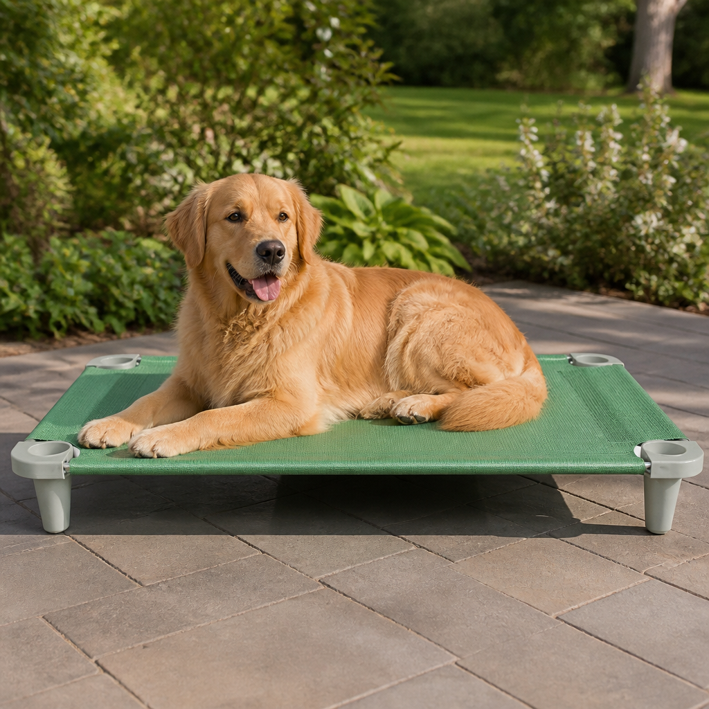 DogBedHouse Elevated Cooling Breathable Mesh Dog Bed (Stainless Steel Frame)