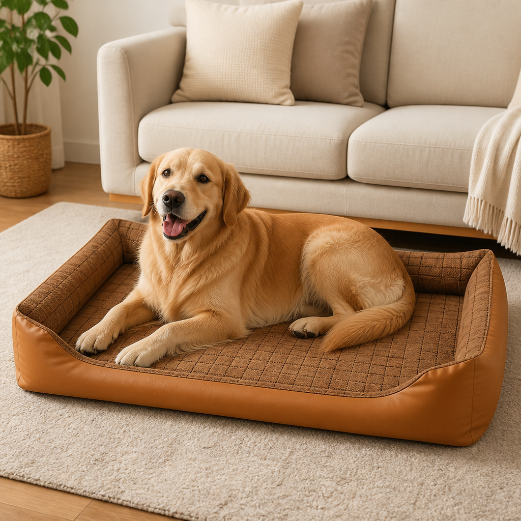 DogBedHouse Bite-Resistant Bamboo-Mat Dog House (Pre-Assembled)