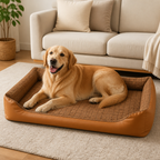 DogBedHouse Bite-Resistant Bamboo-Mat Dog House (Pre-Assembled)
