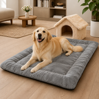 DogBedHouse Plush Flannel & Non-Slip Dog Mat (Machine Washable)