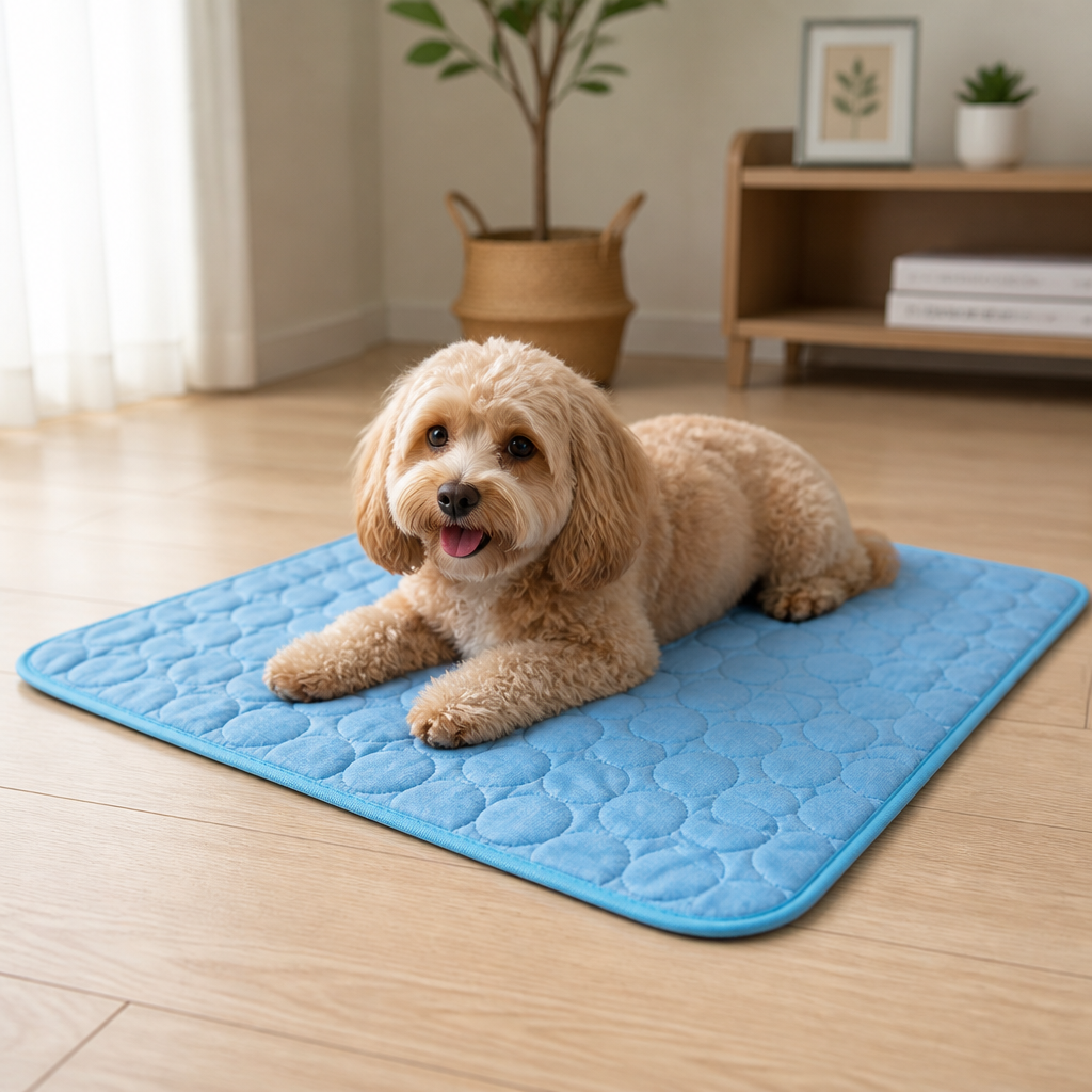 DogBedHouse Breathable Polyester Cooling Mat (Washable Cover)