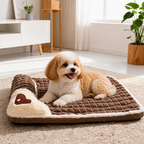 DogBedHouse Four-Season Plush & Washable Dog Sleeping Mat (Removable Floor Mat)