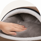 DogBedHouse 2-In-1 Detachable Plush Fleece Pet House Bed