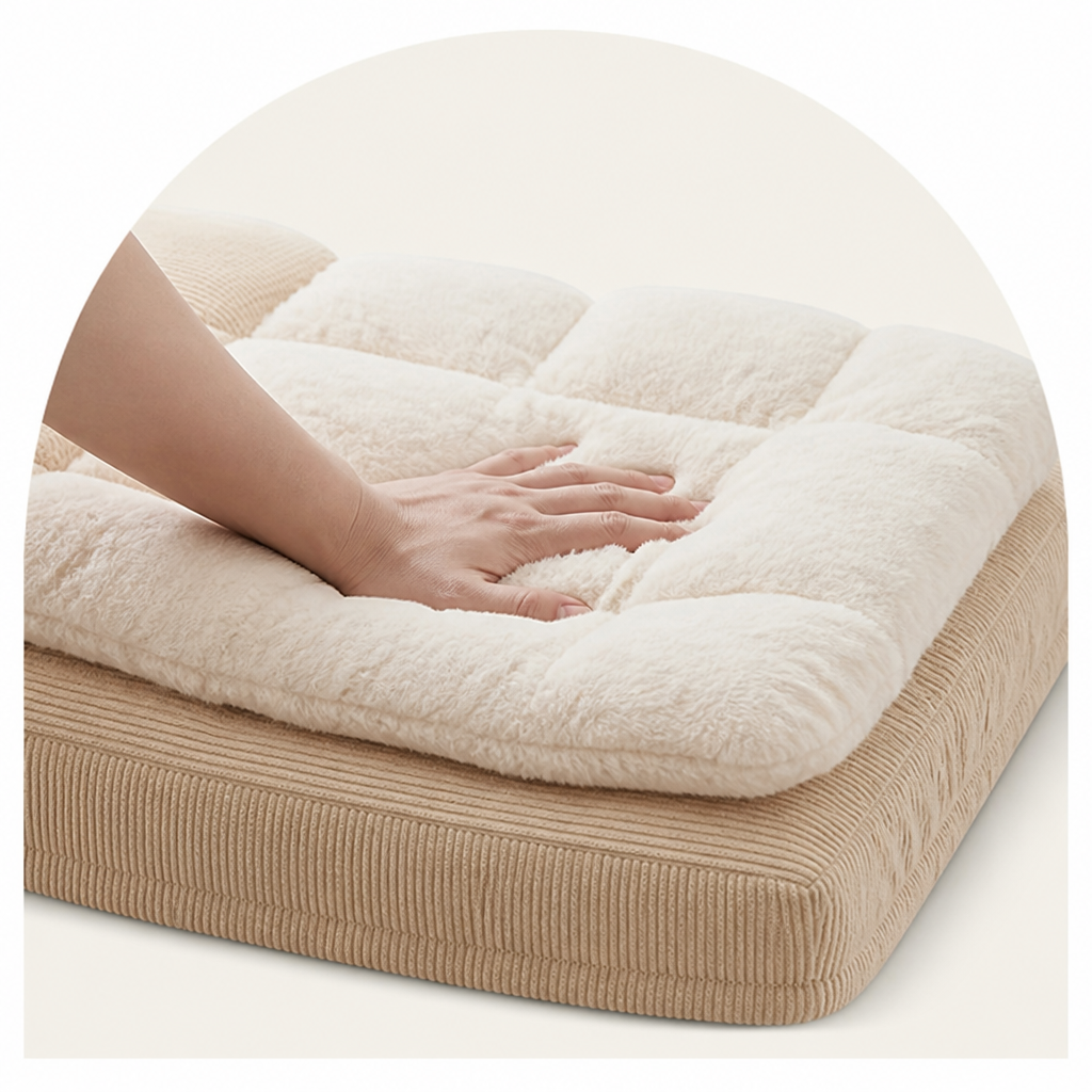 DogBedHouse Ergonomic Spinal Support & Removable Pillow Dog Bed