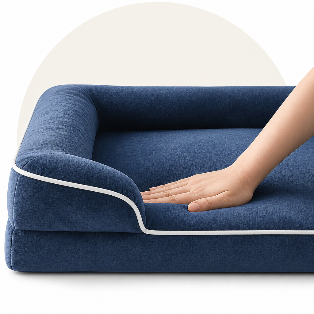 DogBedHouse Orthopedic Support Foam & Anti-Skid Bottom Dog Bed (Detachable Cover)