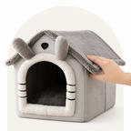 DogBedHouse Warm Insulated & Washable Cave Bed (Detachable Cover)