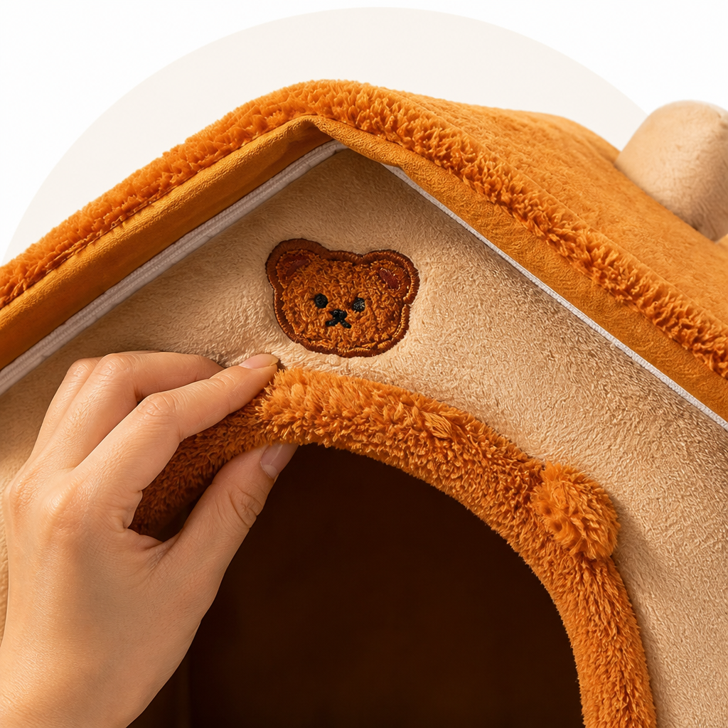 DogBedHouse Foldable & Washable Cozy Cave Pet Bed