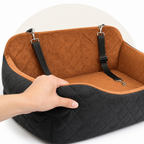 DogBedHouse Seat-Belt Pass-Through & Washable Cotton Dog Car Seat