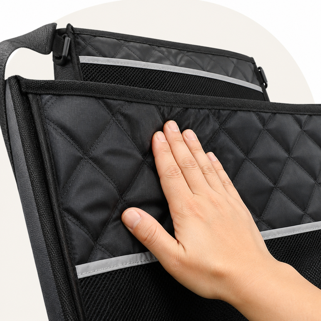 DogBedHouse Oxford Fabric & Machine-Washable Car Seat Extender (Storage Pocket)