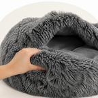 DogBedHouse Warmth-Retaining Polyester Hooded Pet Nest