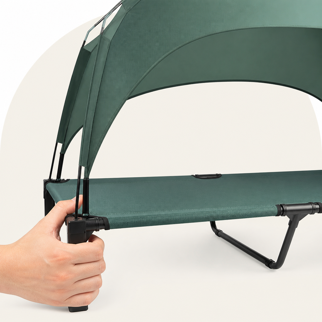 DogBedHouse Elevated Cooling Portable Nylon Dog Cot