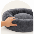 DogBedHouse Calming Plush Polyester Donut Bed