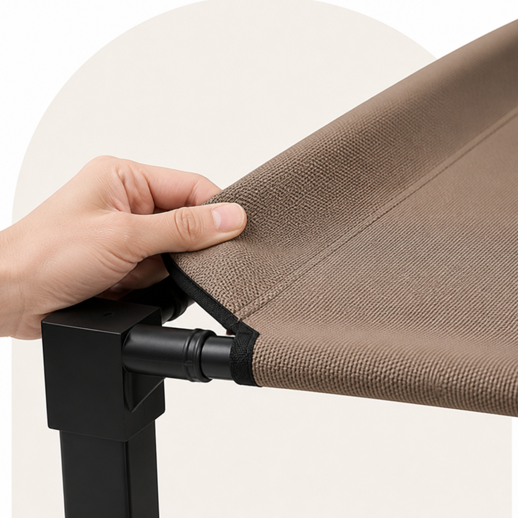 DogBedHouse Elevated Cooling & Portable Dog Cot (Removable Canopy)