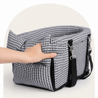 DogBedHouse Padded Polyester & Chew-Resistant Dog Car Seat (Adjustable Straps)