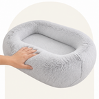 DogBedHouse Orthopedic & Washable Faux Fur Human Dog Bed (Detachable Cover)
