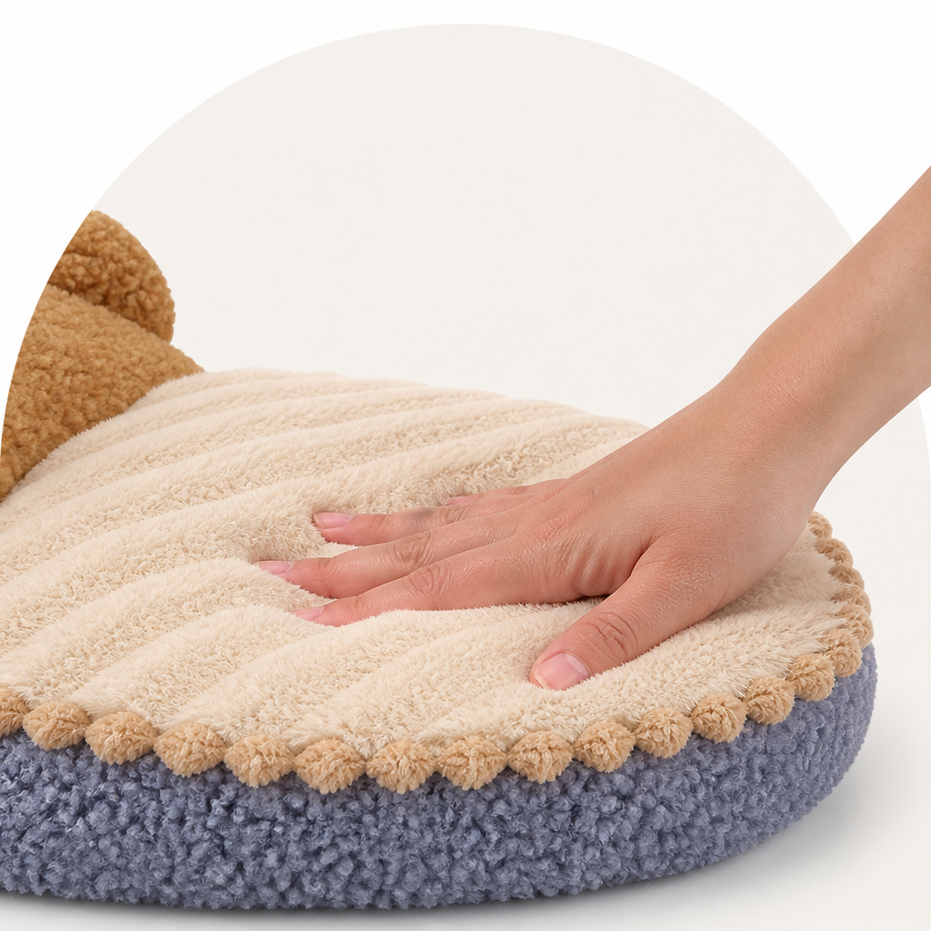 DogBedHouse Removable Mattress & Memory Foam Round Pet Bed