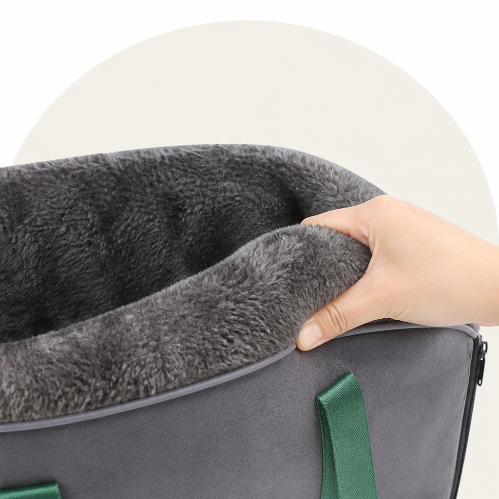 DogBedHouse Cushioned Nest & Durable Polyester Travel Carrier