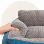 DogBedHouse High-Back Extra Thick Plush Pet Sofa Bed (Washable Cover)