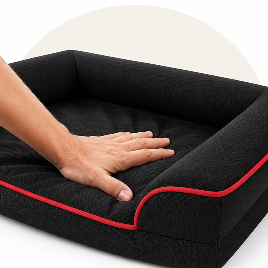 DogBedHouse Orthopedic Egg-Crate Foam & Non-Slip Dog Bed (Removable Washable Cover)
