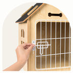 DogBedHouse Elevated Wood & Ventilated Pet House (For Small Dogs & Cats)
