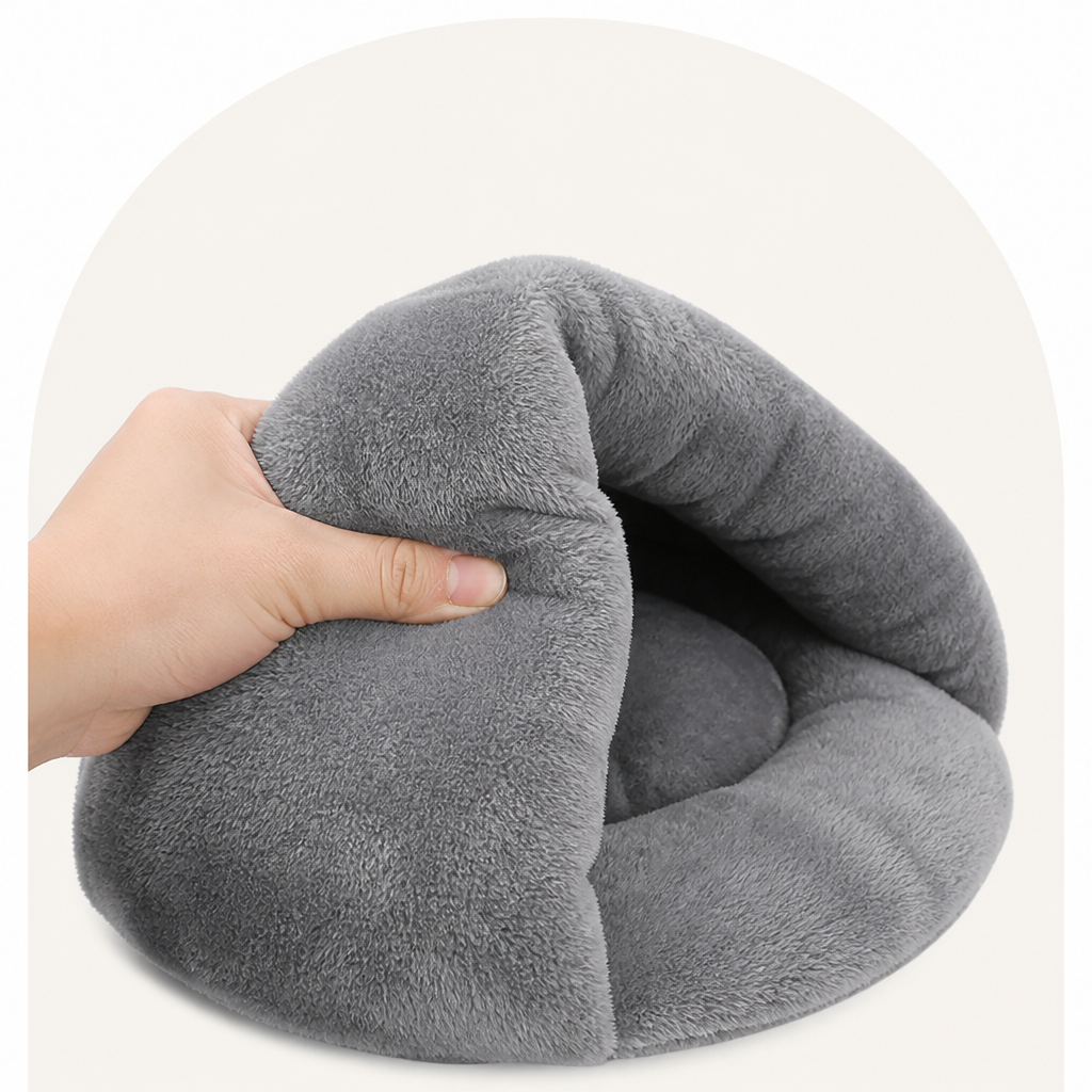 DogBedHouse Cozy Triangular Nook & Soft Polyester Pet Bed